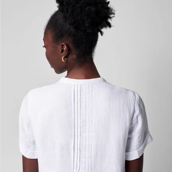 Faherty Crisp White Mini Dress - Picture 5 of 8